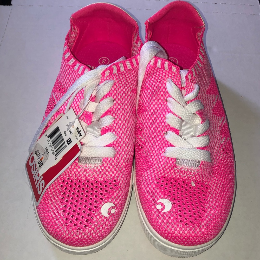 OSIRIS Girls Pink and White Size 3 Shoes Mes